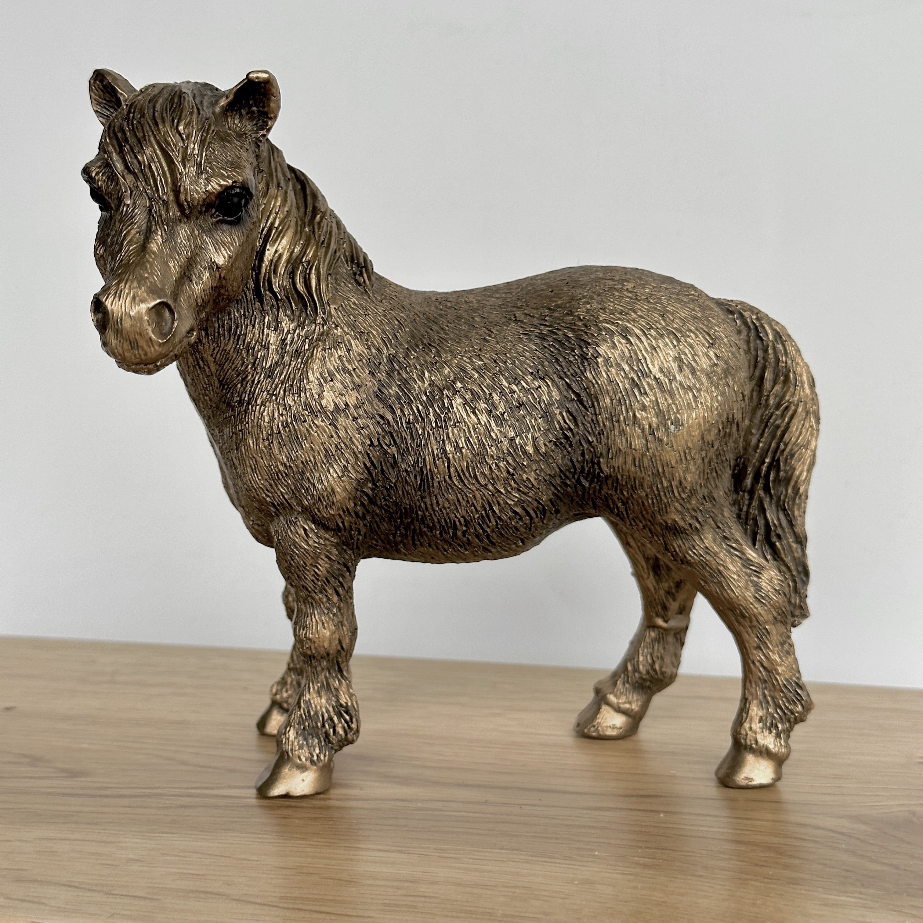 Shetland Pony horse ornament figurine from the Leonardo Bronzed Reflections range, gift boxed