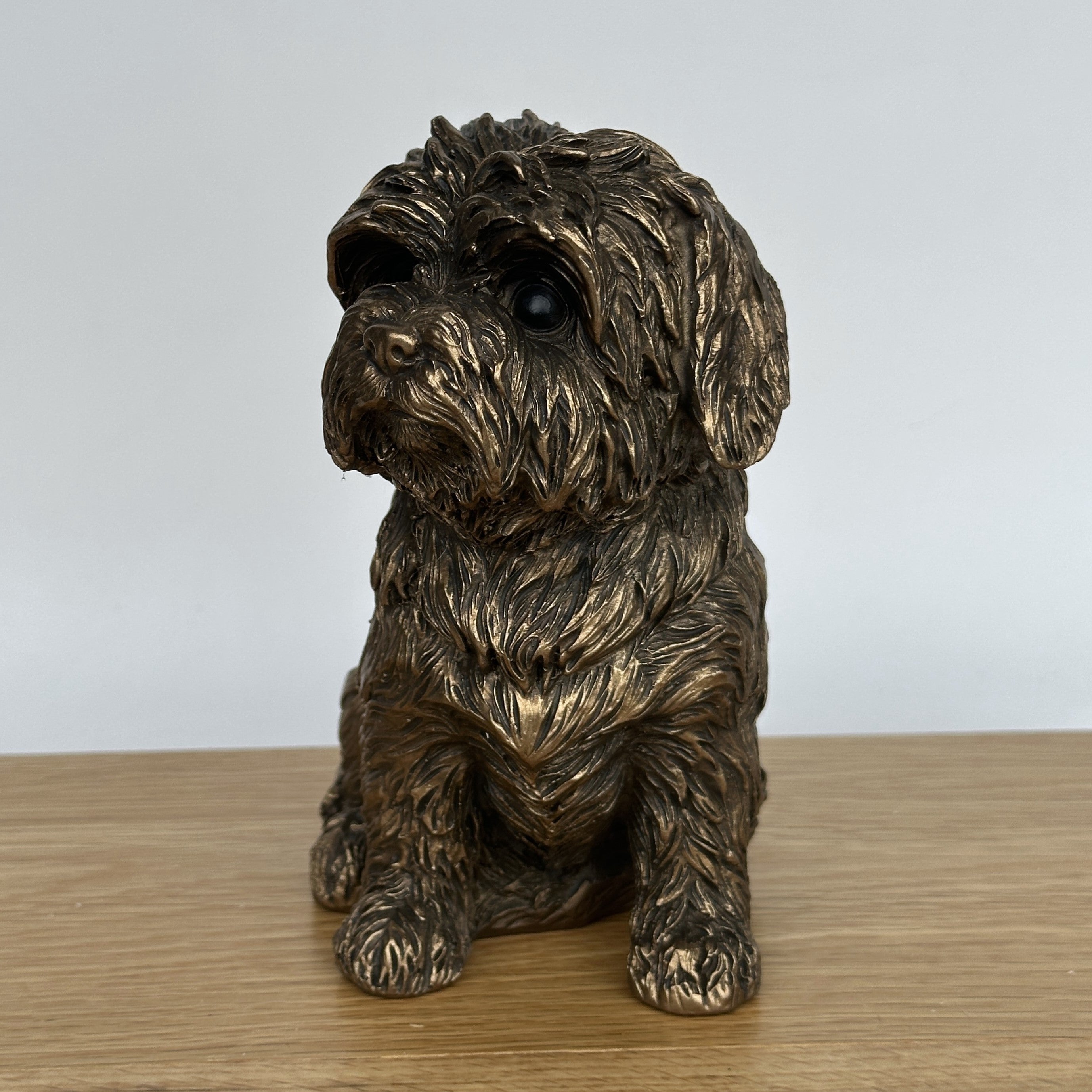 Bronze effect Shih Tzu ornament figurine, Leonardo for Animal Crackers Exclusive, gift boxed