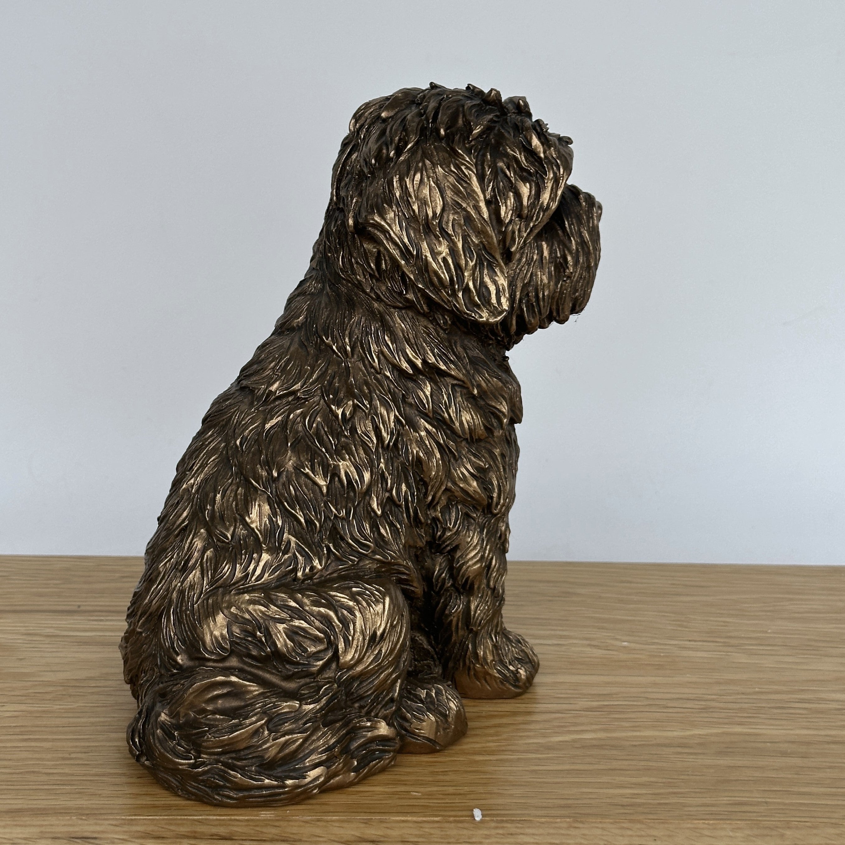 Bronze effect Shih Tzu ornament figurine, Leonardo for Animal Crackers Exclusive, gift boxed