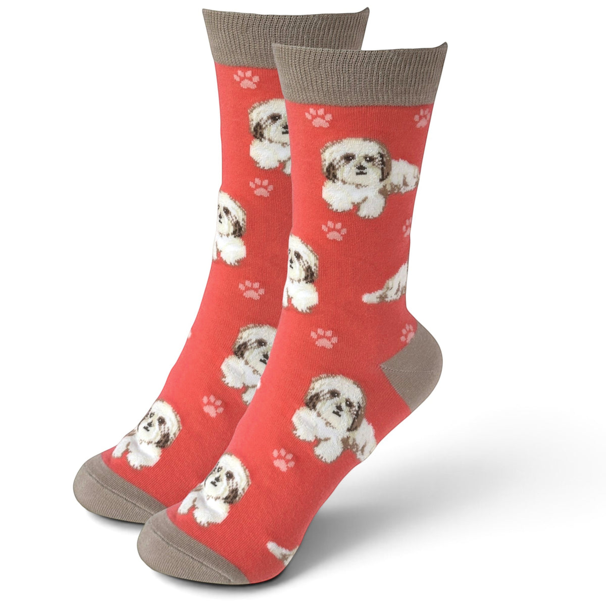 Women's Shih Tzu Socks, Plush Cotton Mix, One Size, With Gift Header/Hang Tag