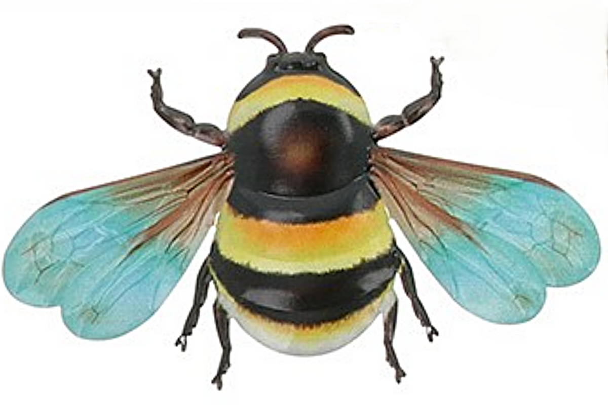 LARGE 30cm Bee (wings down) - Turquoise