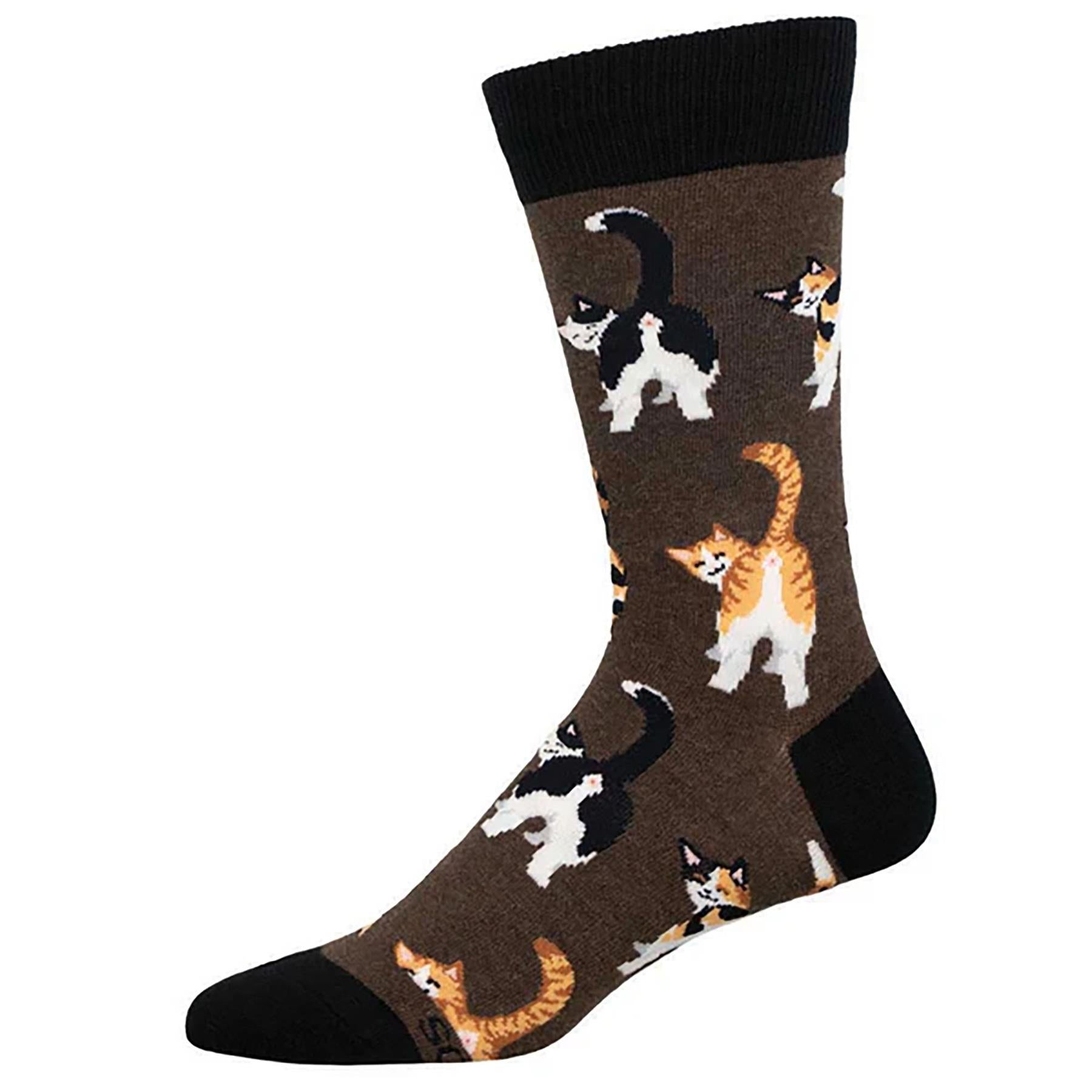 Cat Butts - Cotton Crew - Brown / L/XL (6 Pack)