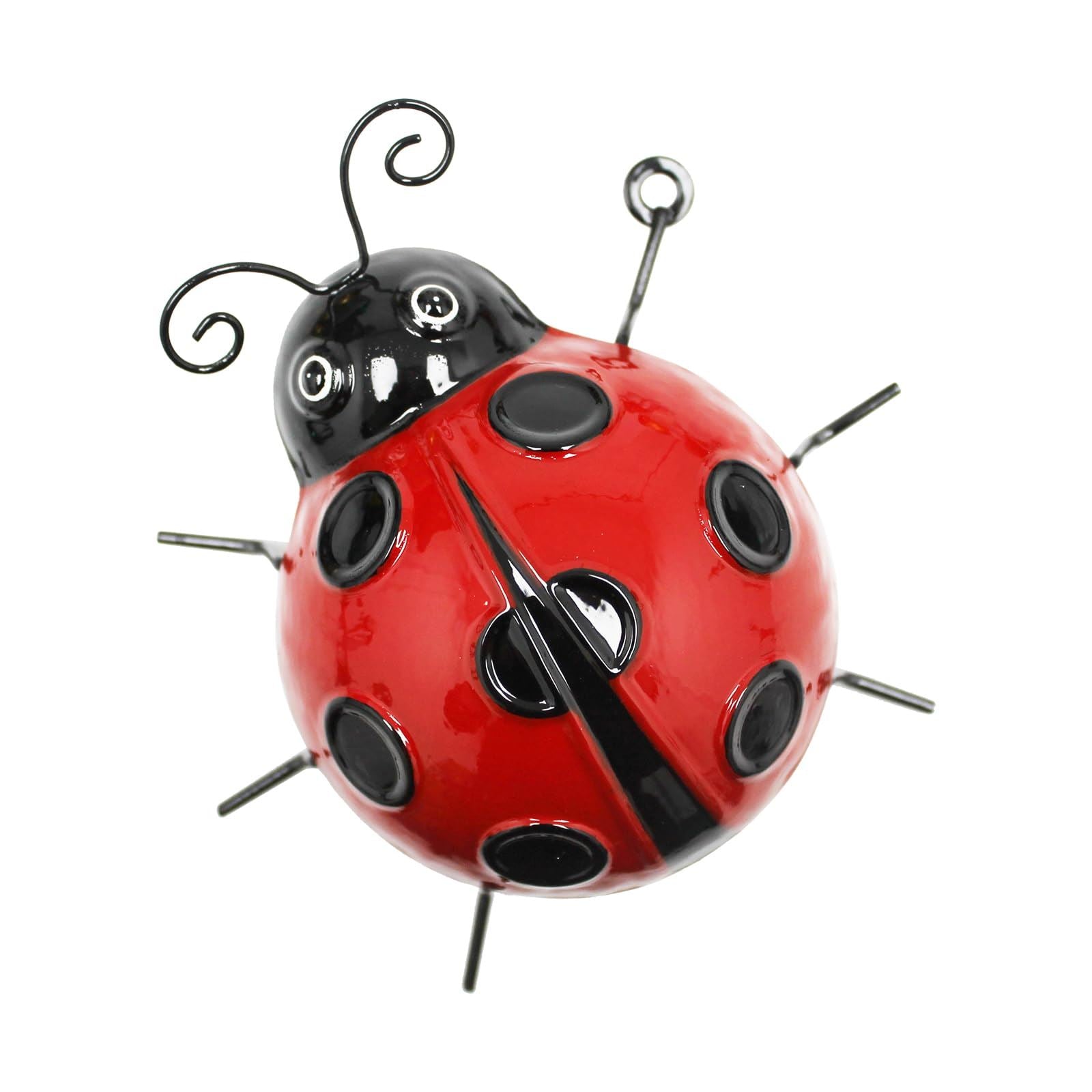 Ladybird Wall Art decoration metal bright red home garden decor - large (14cm)