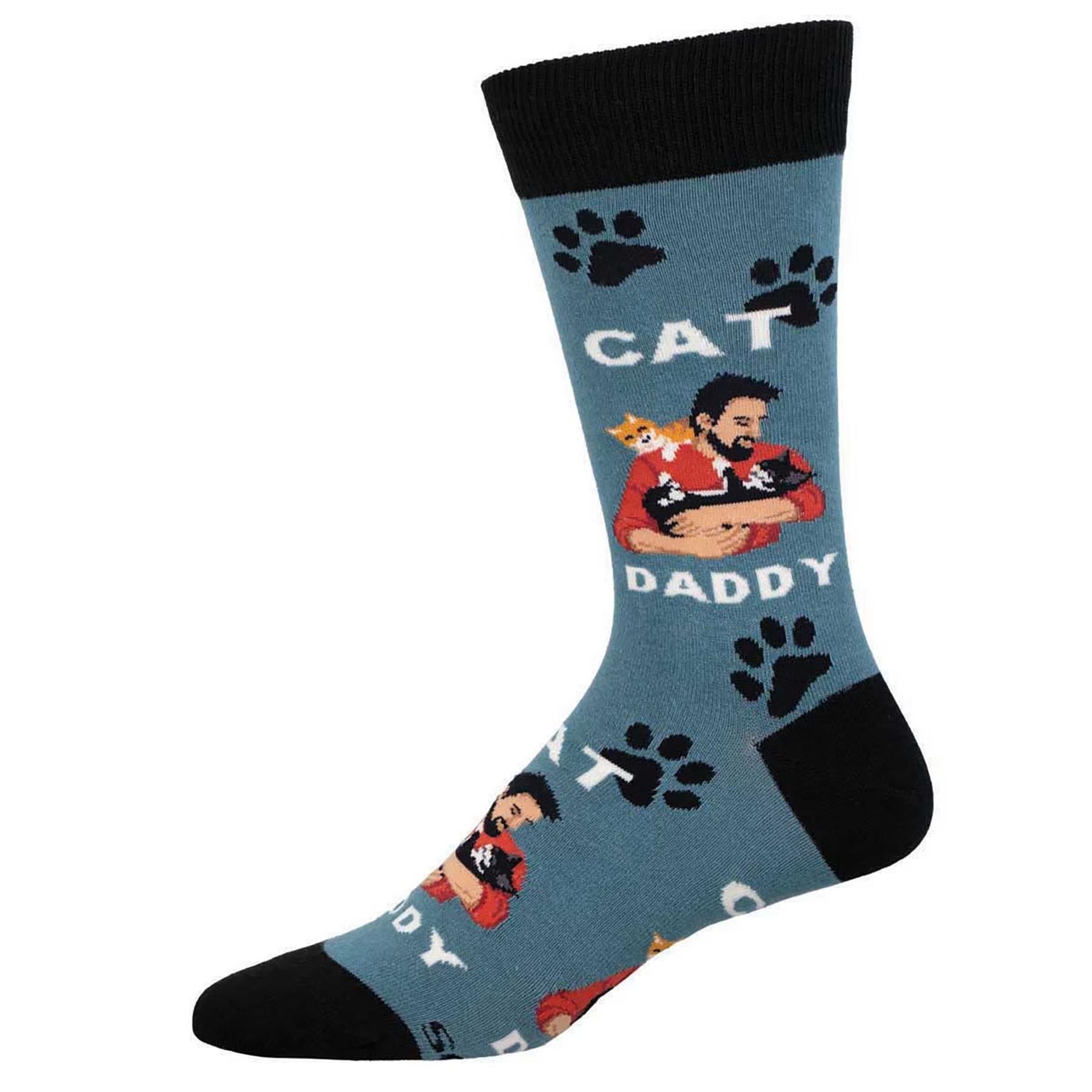 Cat Daddy - Cotton Crew - Blue / L/XL (6 Pack)
