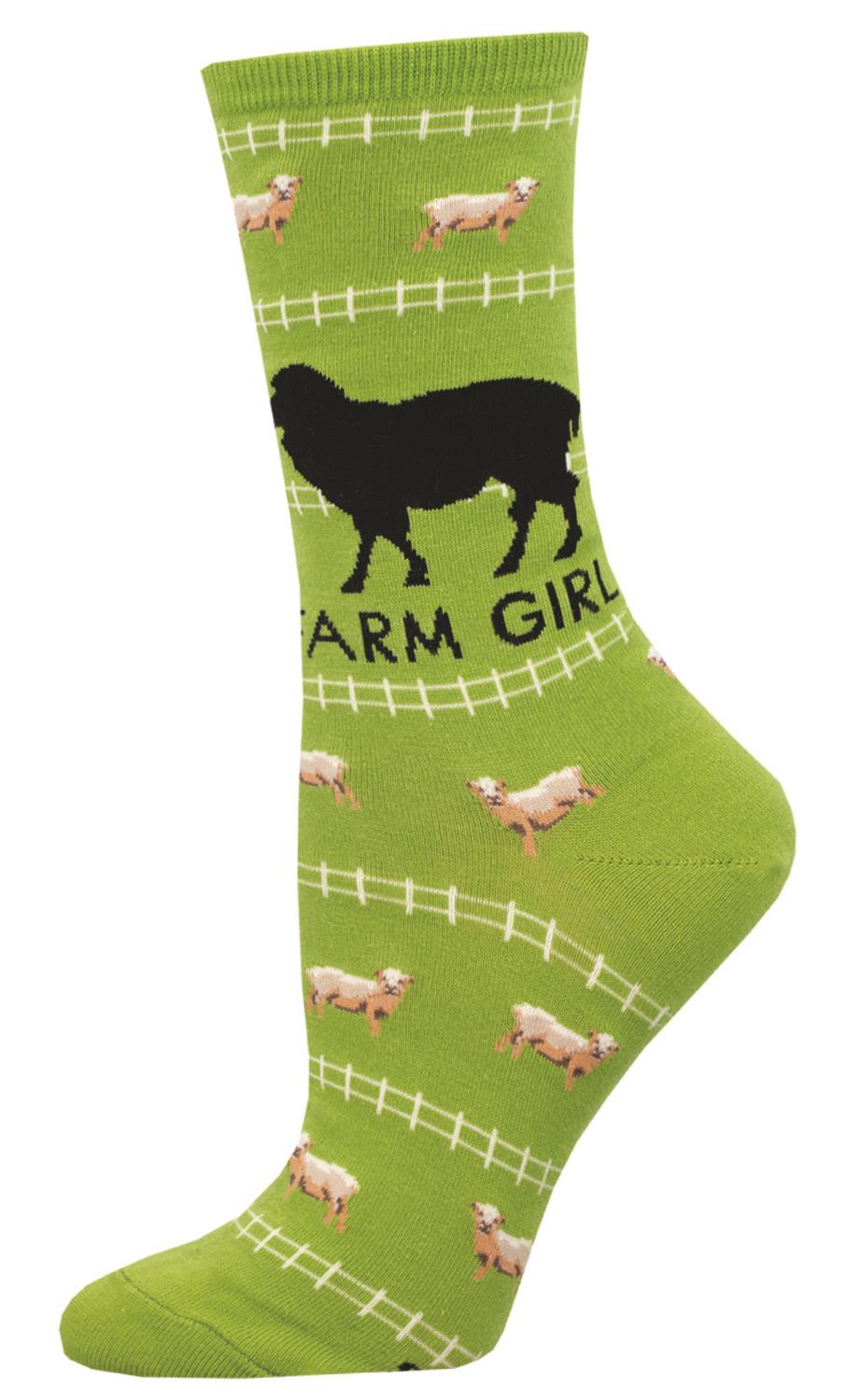 Socksmith 'Cow' design Women's quality Cotton mix crew socks, bright colours and fun design, one size (fits UK size 3 to 8.5)