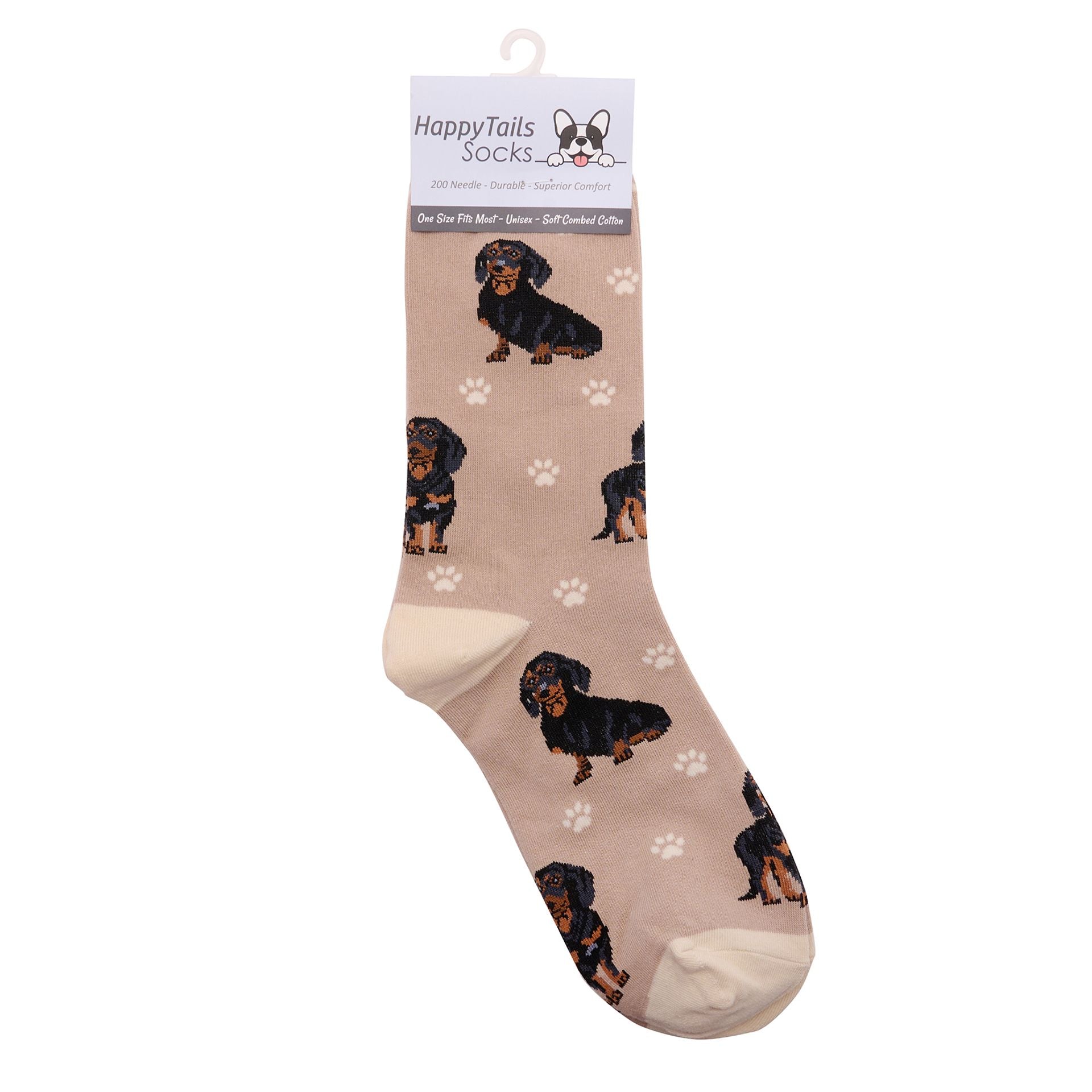 Ladies Dachshund Socks, lovely vibrant colours, soft combed cotton, one size