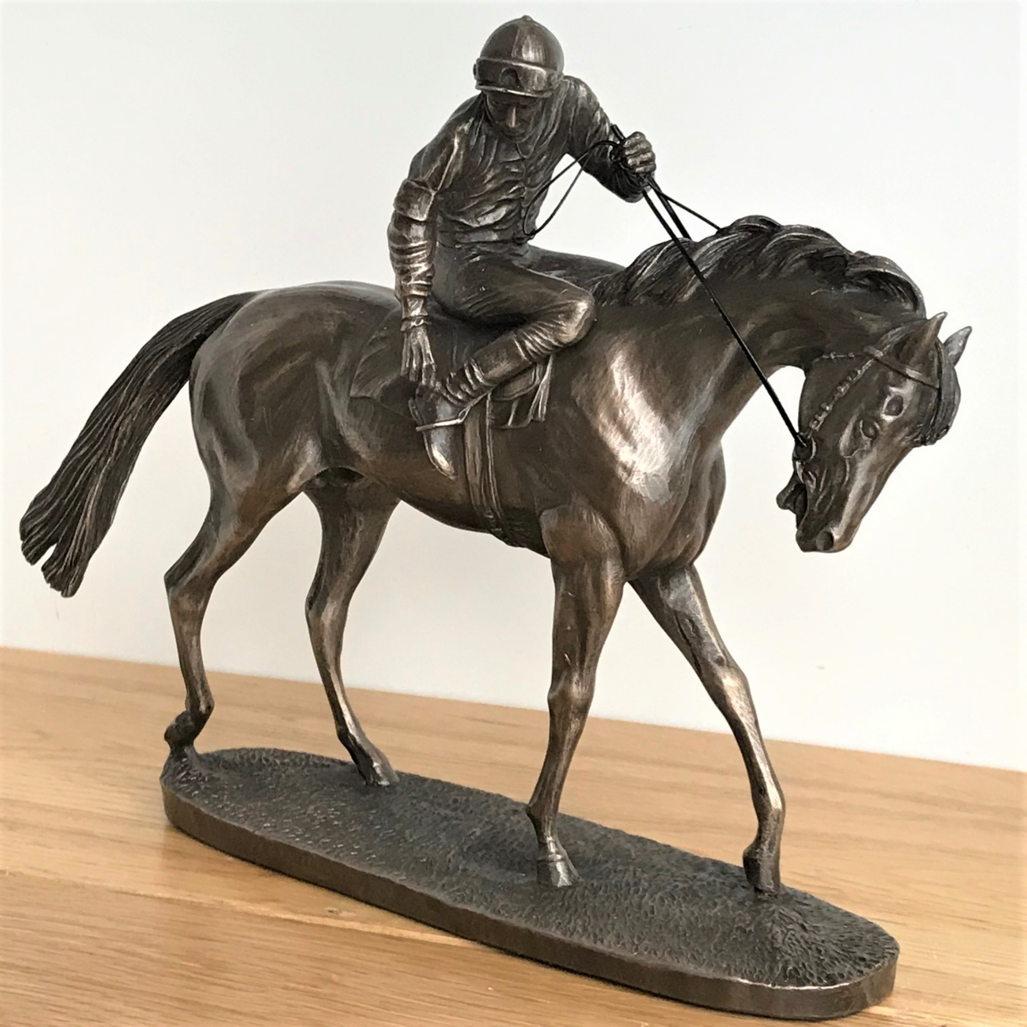 'On Parade' by David Geenty Cold Cast Bronze race horse figurine