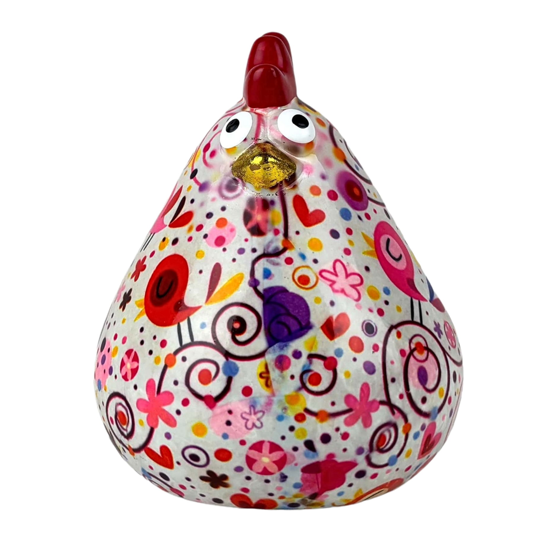 Pomme Pidou 'Matilda' Chicken Shaped Ceramic Money Box, 15cm, gift boxed (8 PACK)