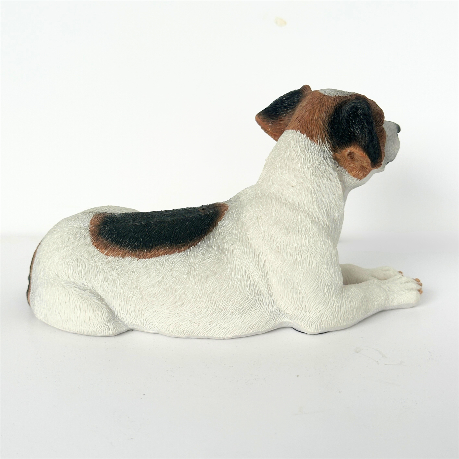 Realistic Laying Jack Russell Dog figurine, gift boxed