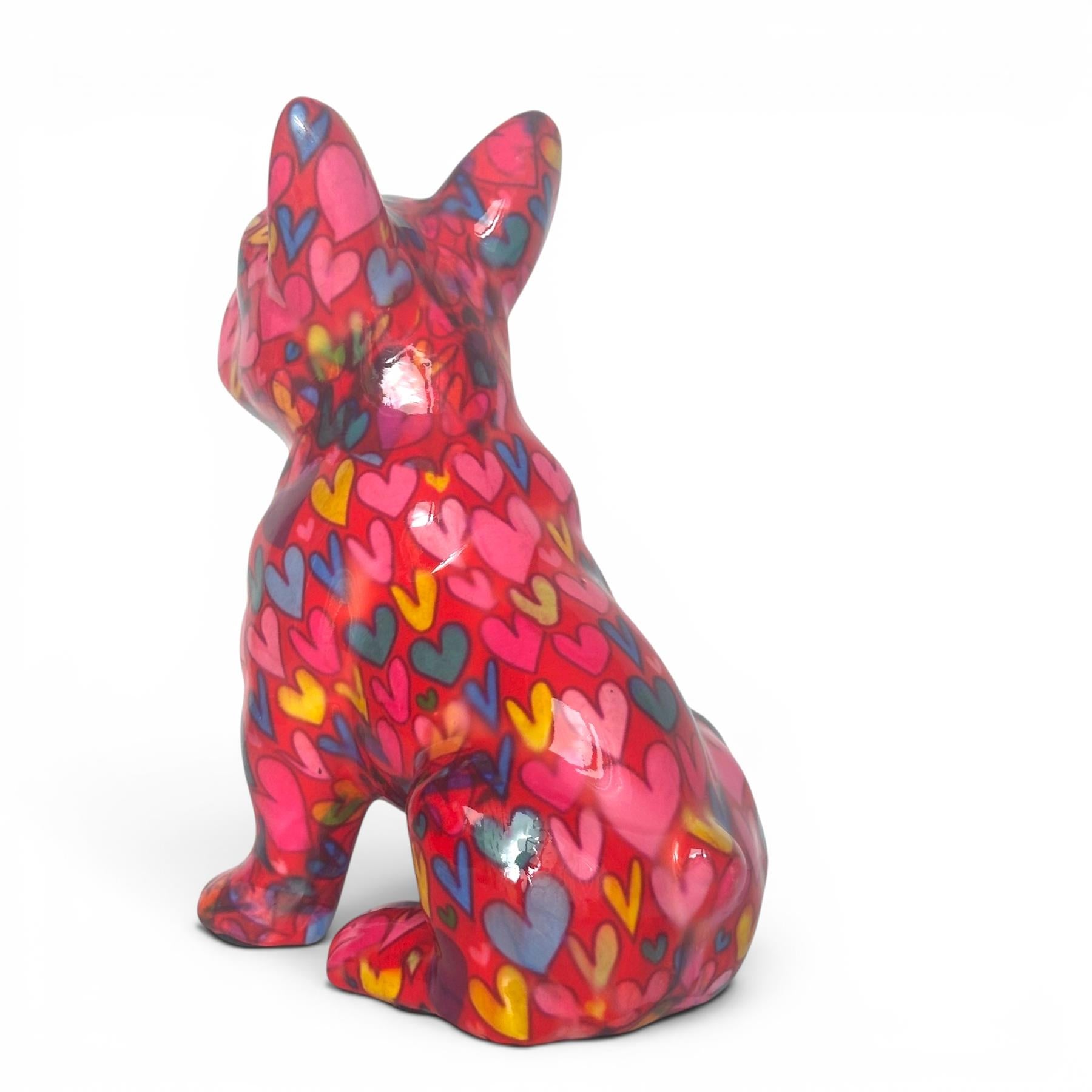 Pomme Pidou 'Valentino' French Bulldog With Love Hearts Pattern Ceramic Figurine