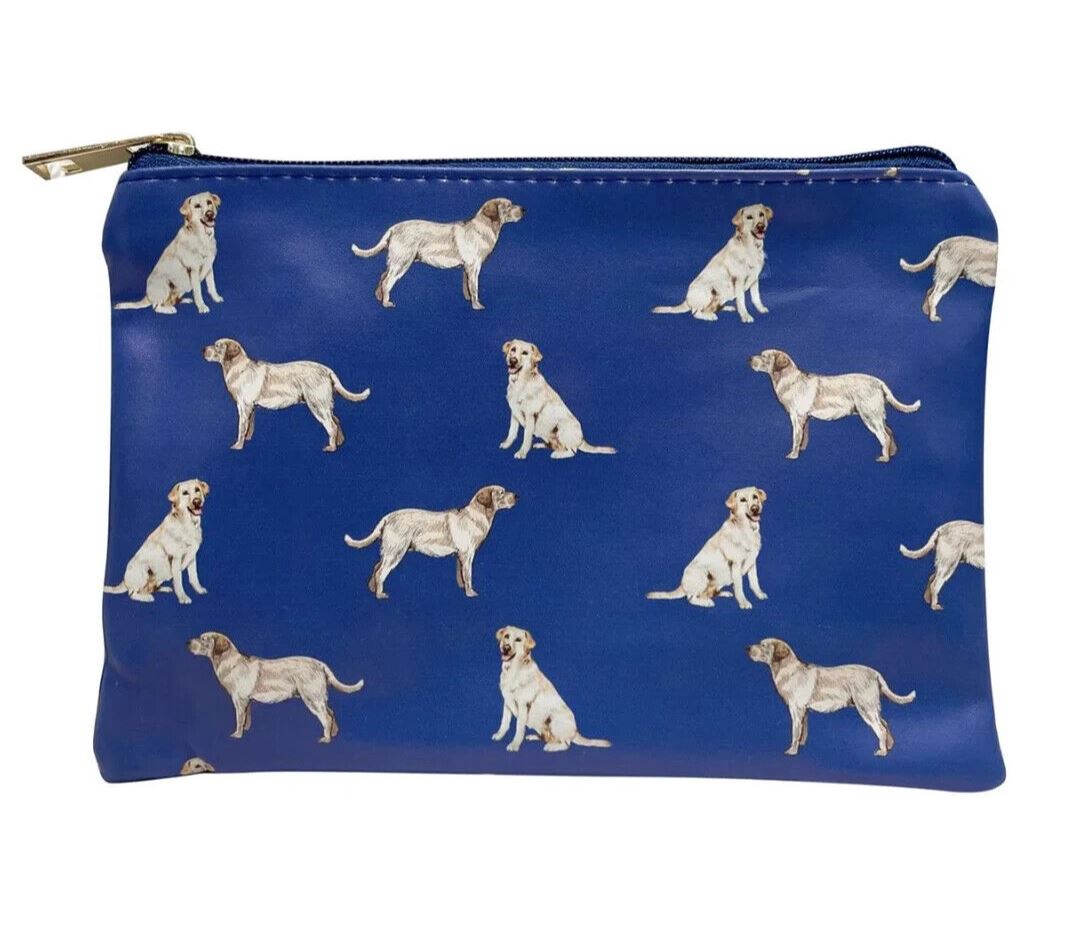 Ladies Golden Labrador cosmetic makeup bag lined zipped case Dog lover gift