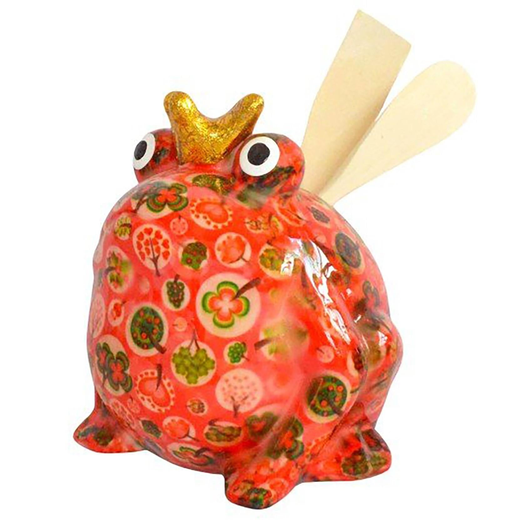 Pomme Pidou 'Freddy' bright coloured ceramic Frog shaped kitchen utensil  holder with utensils (3 PACK, ASSORTED)