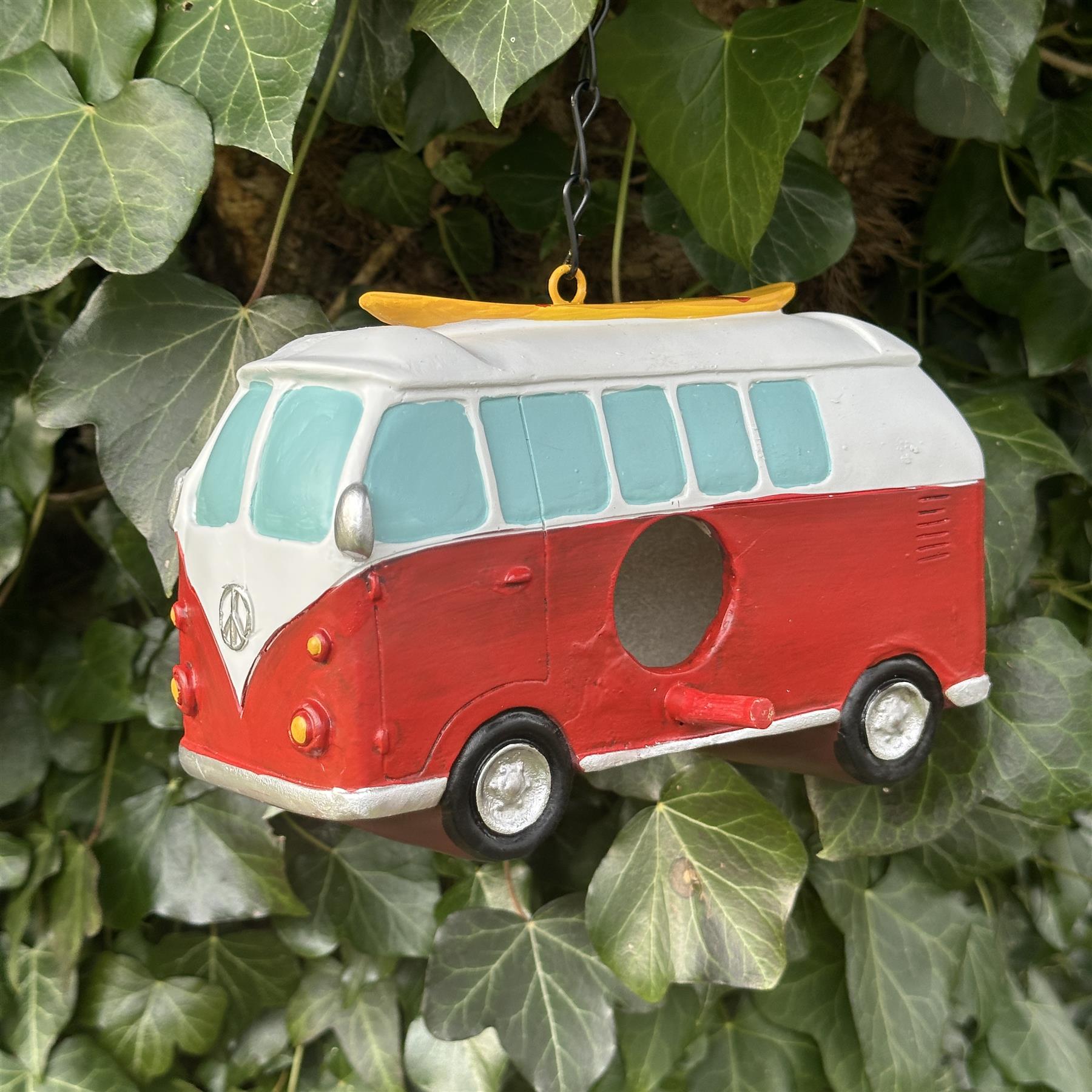 Novelty Campervan shaped Bird House Nest Box, gift boxed