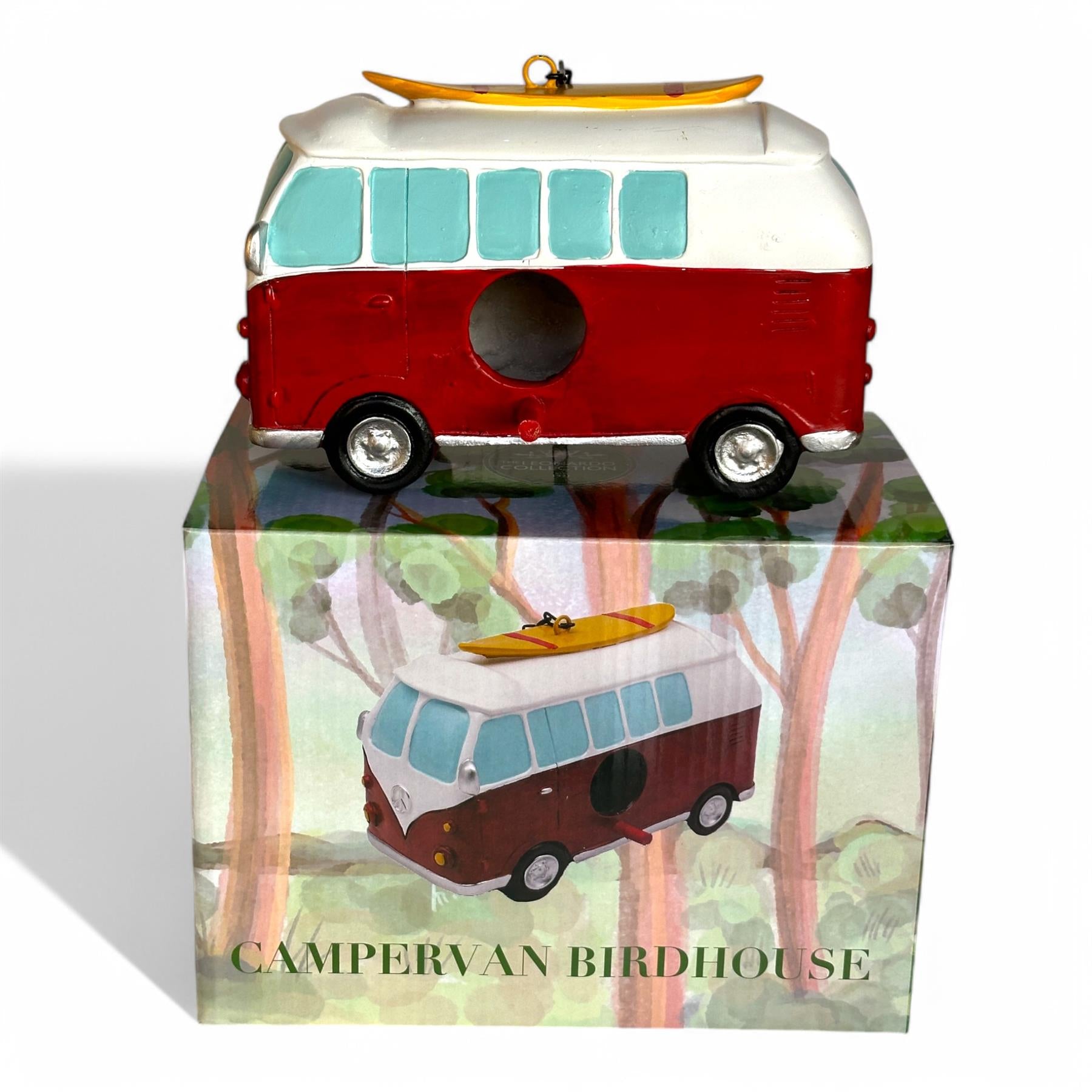 Novelty Campervan shaped Bird House Nest Box, gift boxed