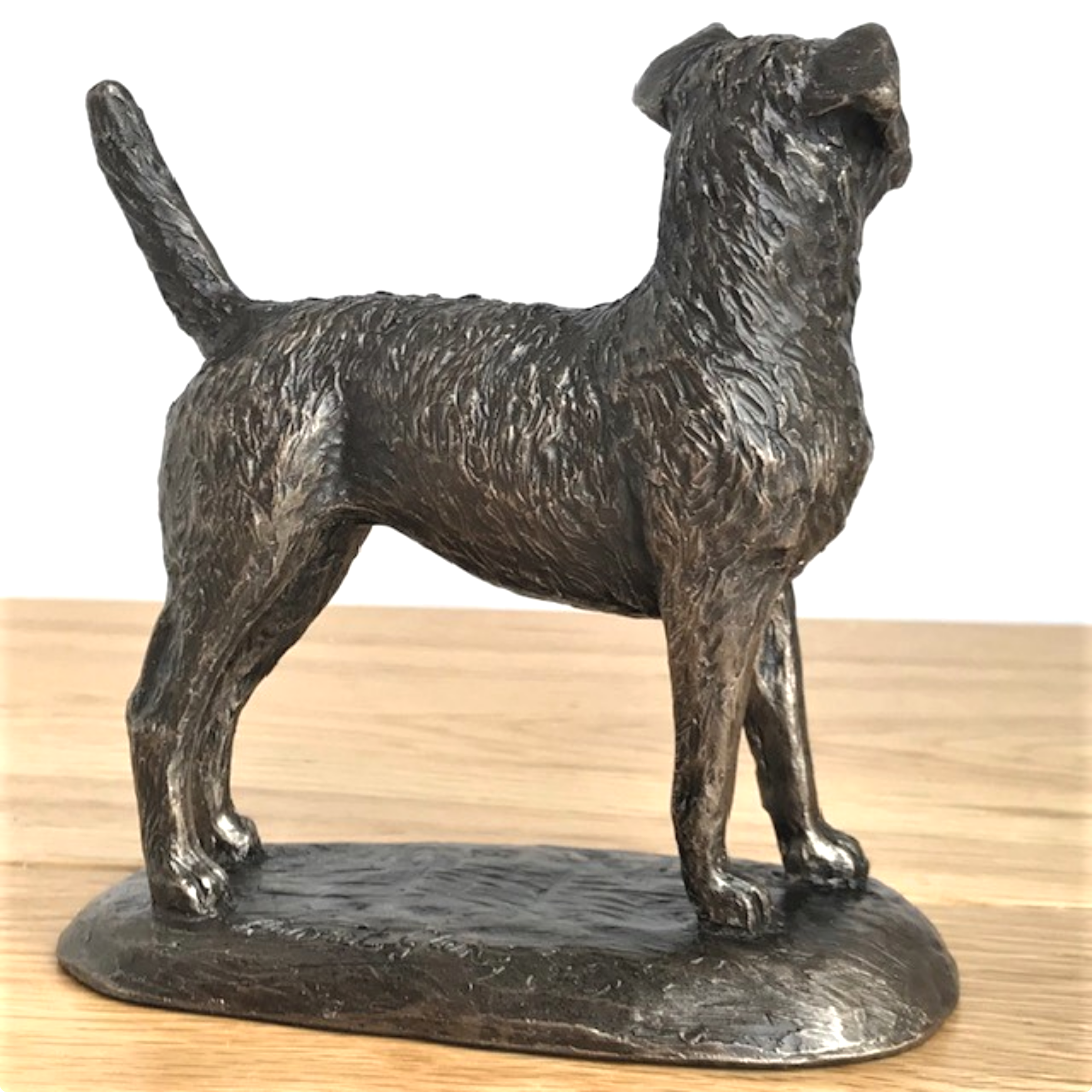 Bronze Border Terrier ornament figurine by Harriet Glen, quality dog lover gift