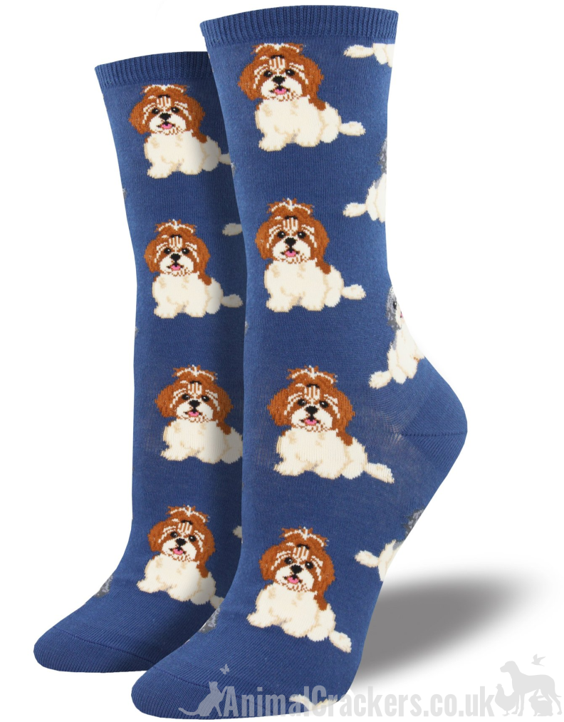 Womens Socksmith 'Shih Tzu Not' design socks, One Size, quality Shih Tzu Dog lover gift