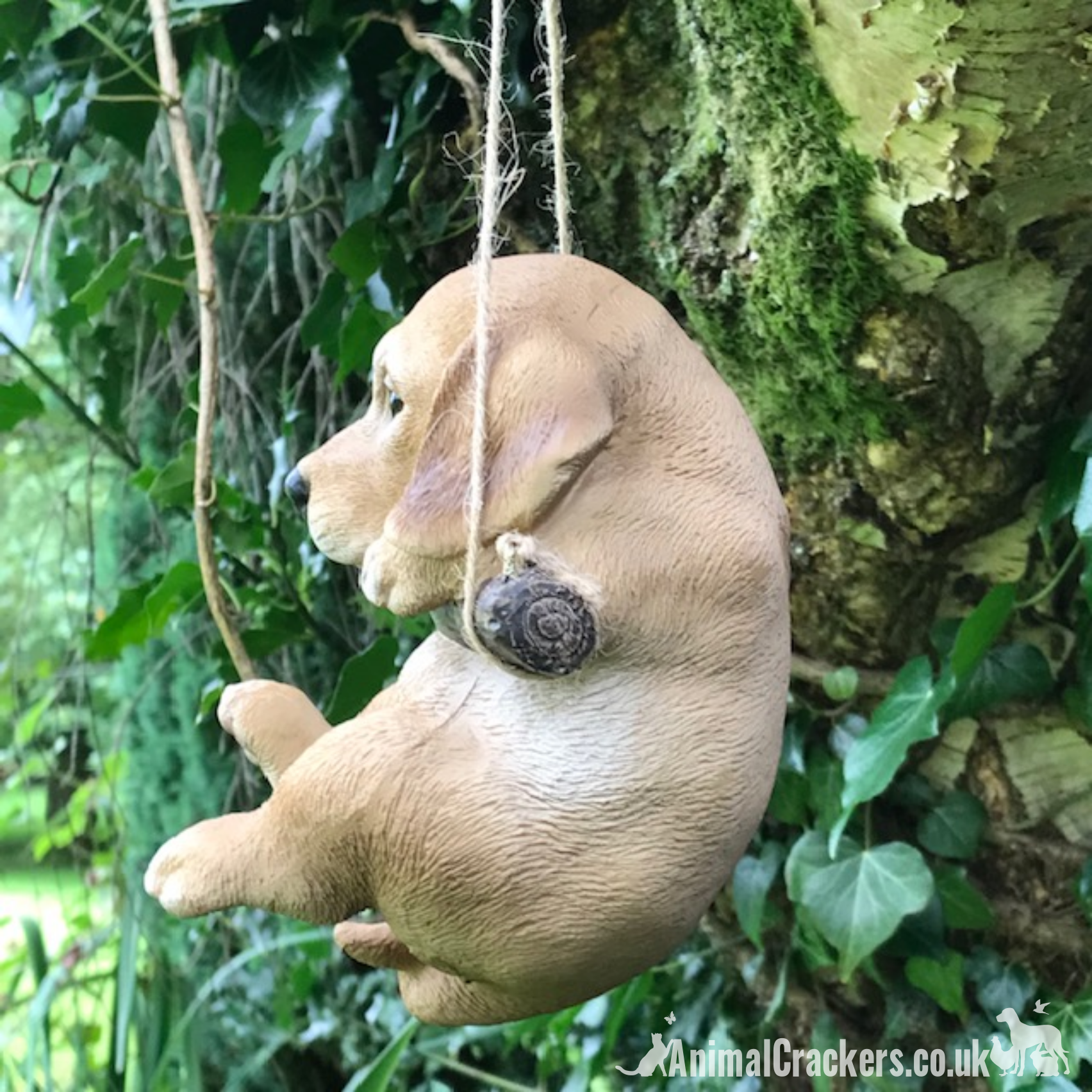 Hanging Golden Labrador puppy ornament figurine decoration, ideal Lab Dog lover gift stocking filler