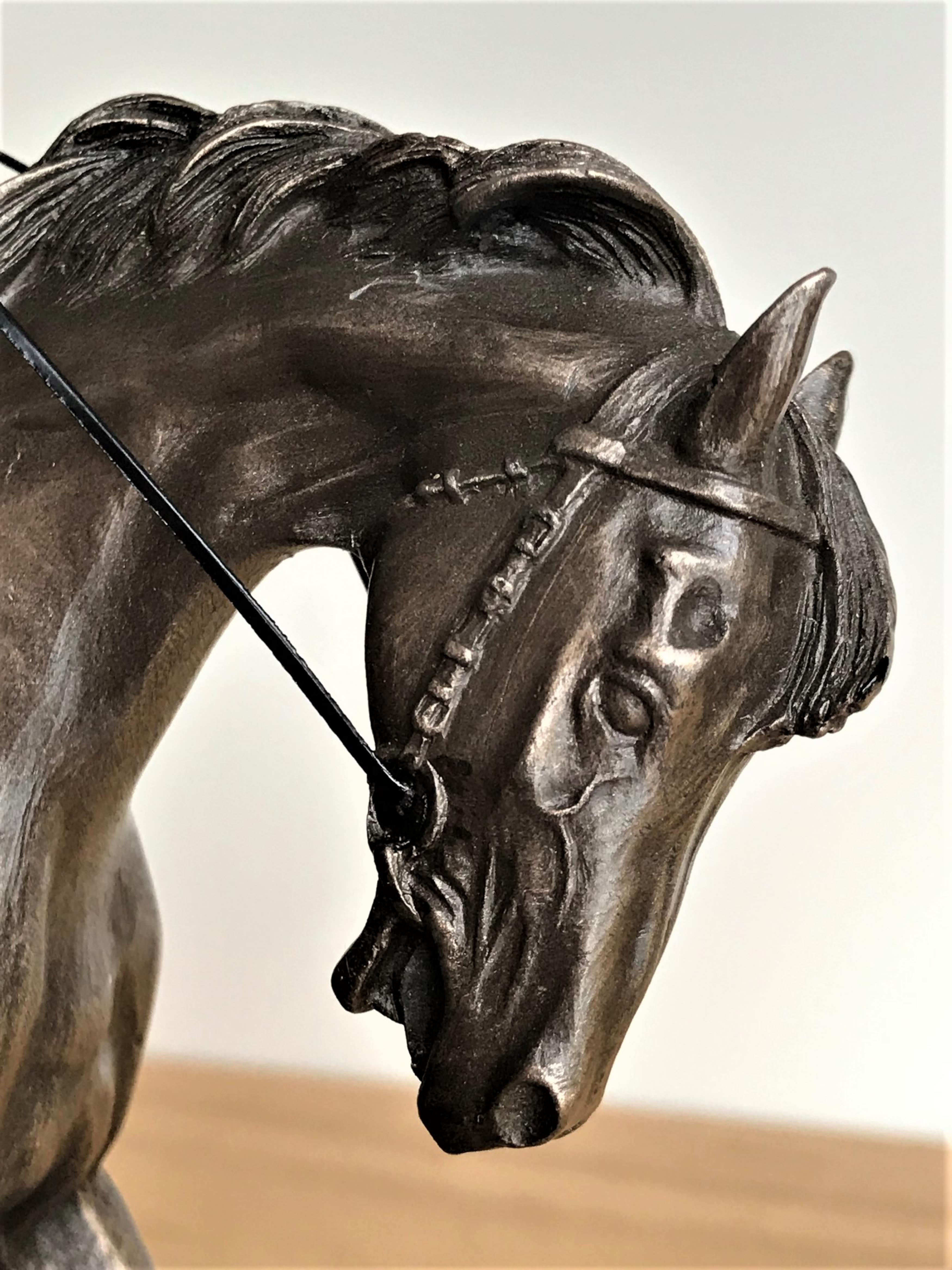 'On Parade' by David Geenty Cold Cast Bronze race horse figurine