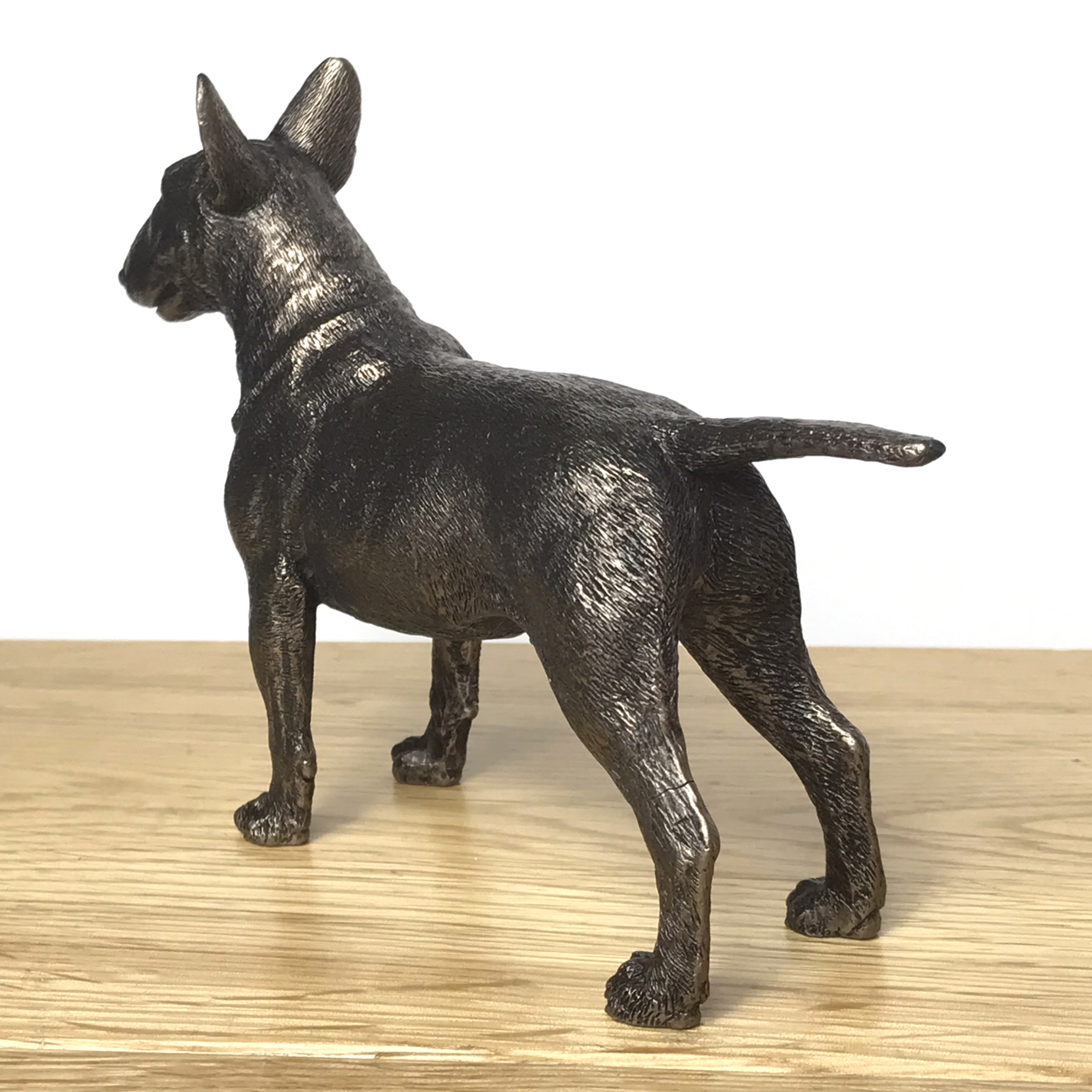 Cold cast bronze English Bull Terrier sculpture ornament, lovely quality Dog lover gift