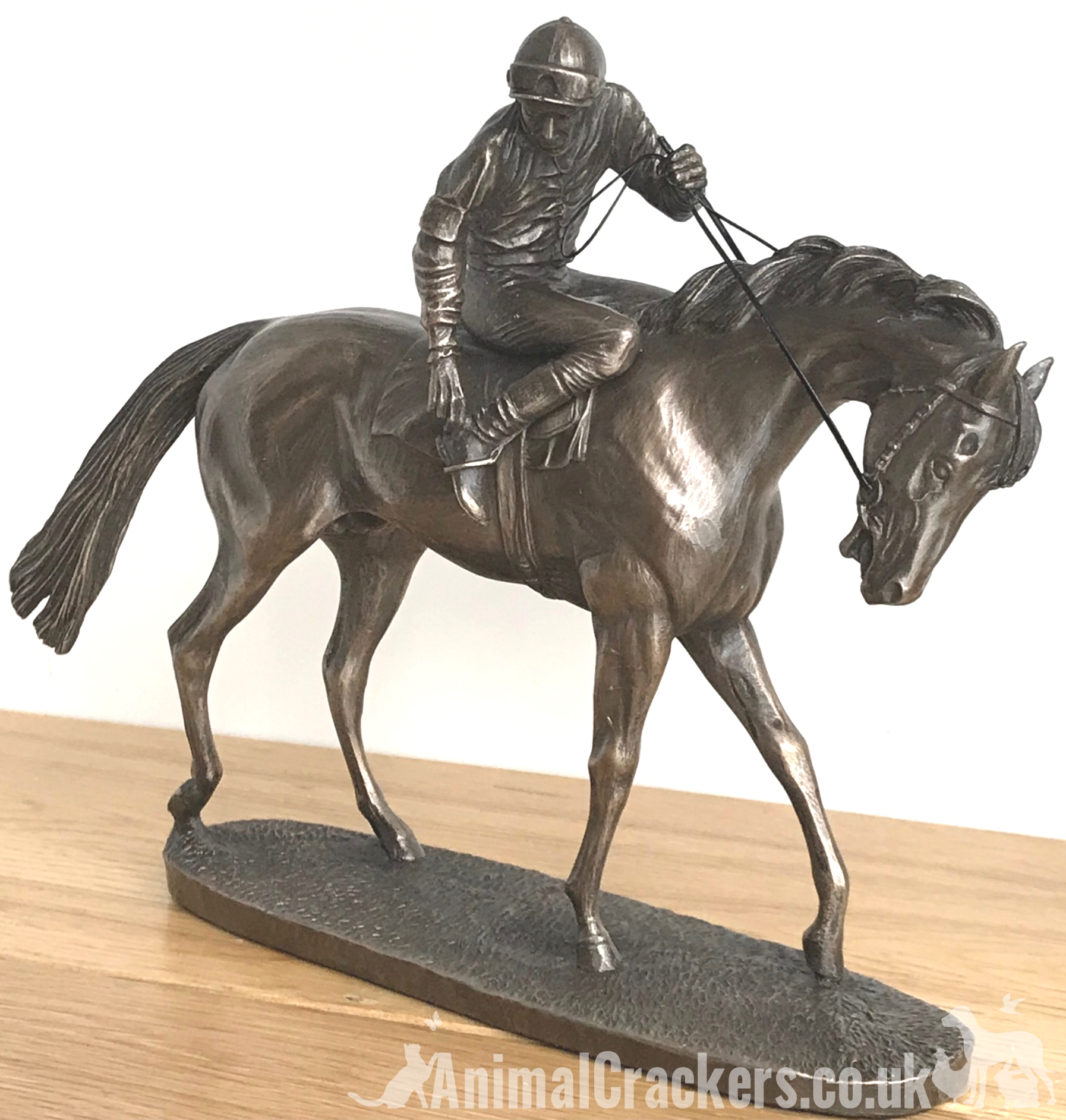 'On Parade' by David Geenty Cold Cast Bronze race horse figurine