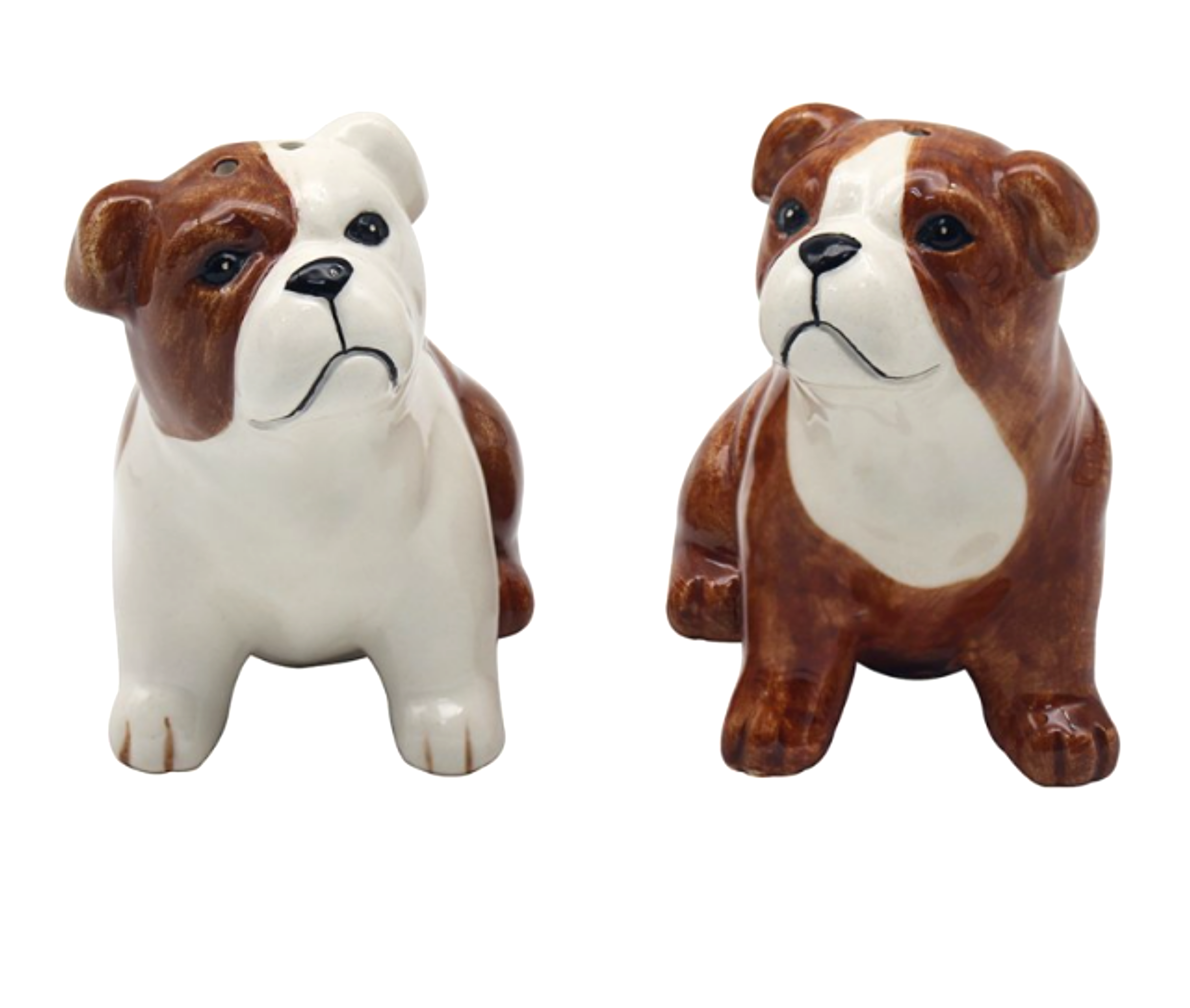 English Bulldog ceramic Salt & Pepper cruet set by Lesser & Pavey, boxed