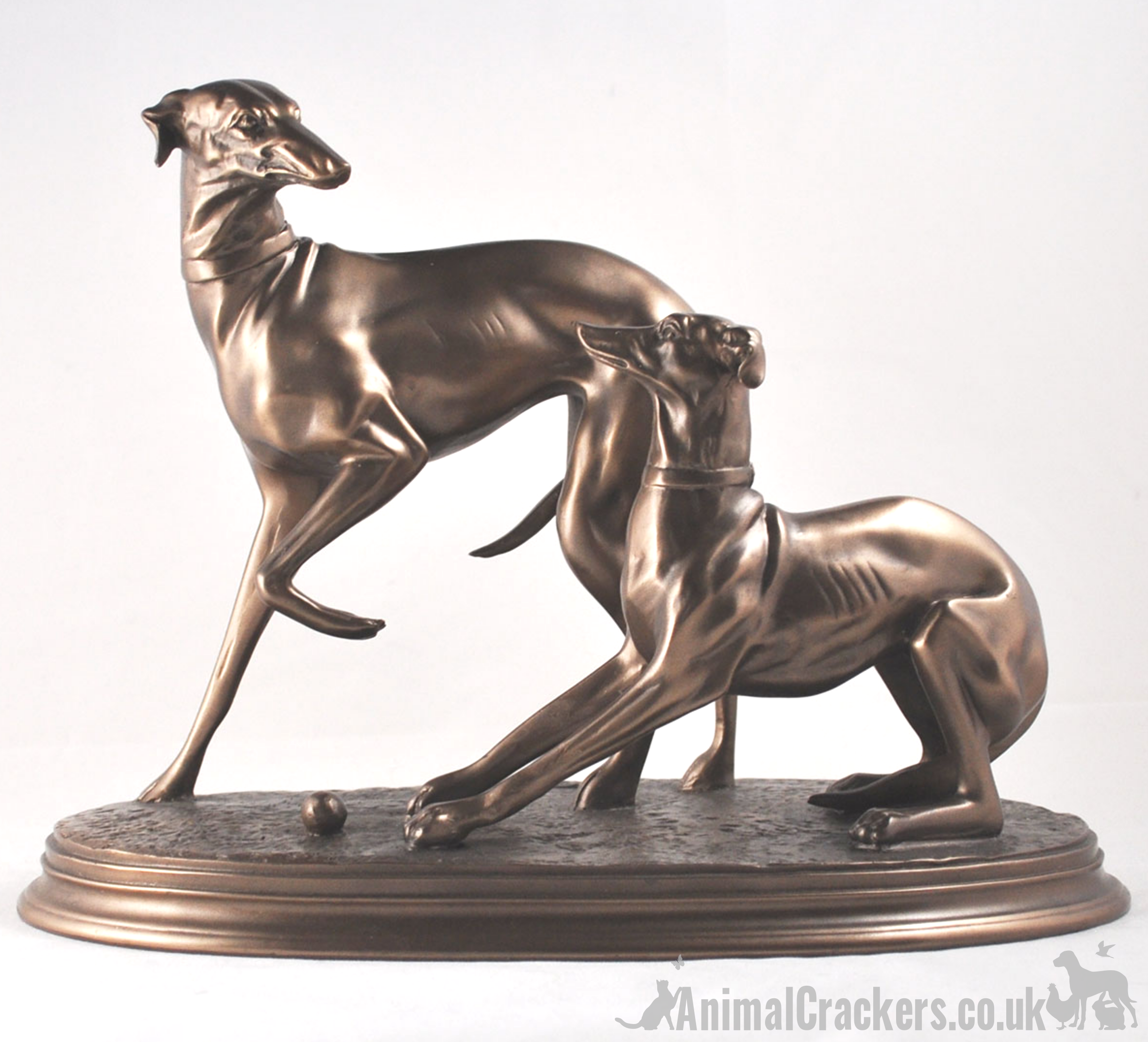 Beauchamp Bronze 'Pair of Whippets' sculpture