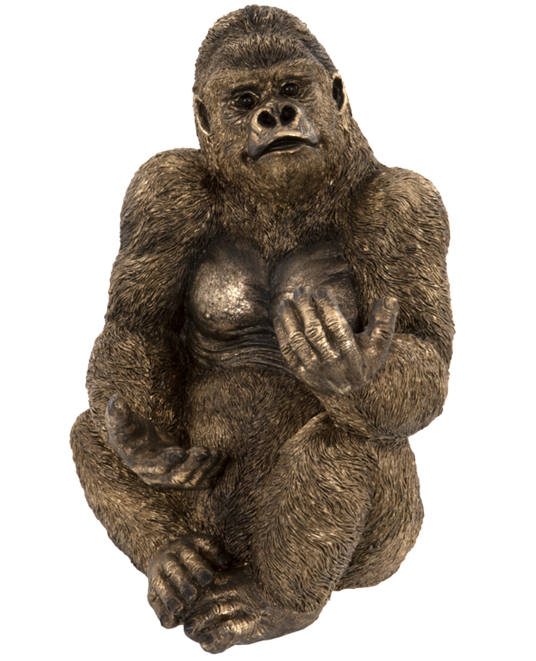 Bronze effect Gorilla Wine Bottle Holder ornament decoration, monkey lover gift