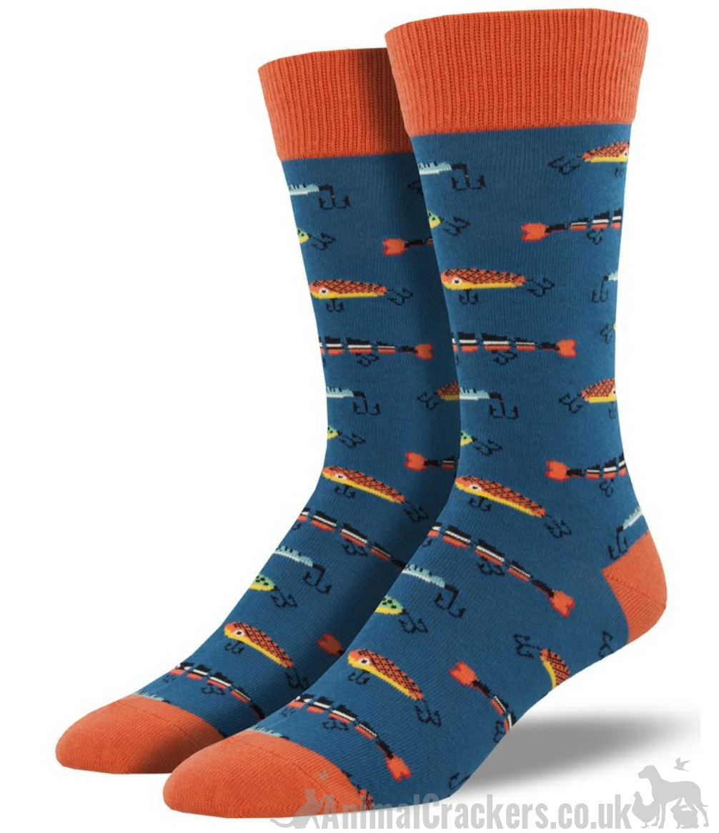 Men's Socksmith 'Just Fishing' design socks, one Size