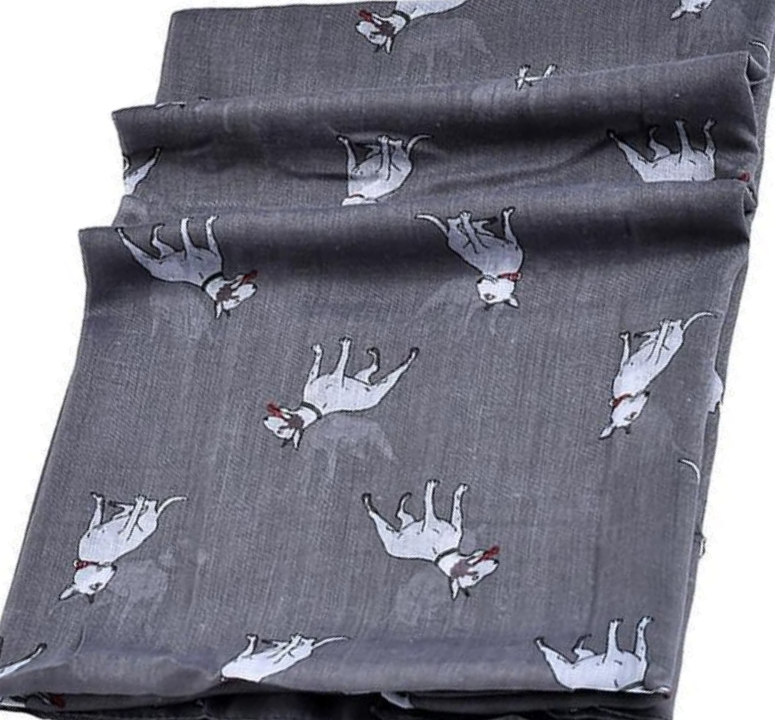 English Bull Terrier Blue or Grey Scarf Sarong dog lover gift stocking filler