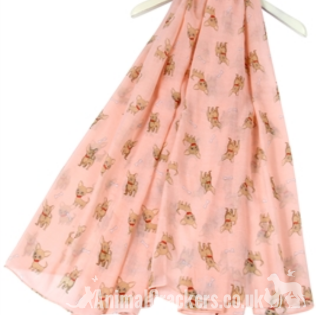 Ladies lightweight Chihuahua Scarf Sarong in a selection of colours